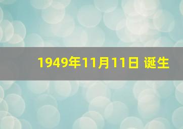 1949年11月11日 诞生